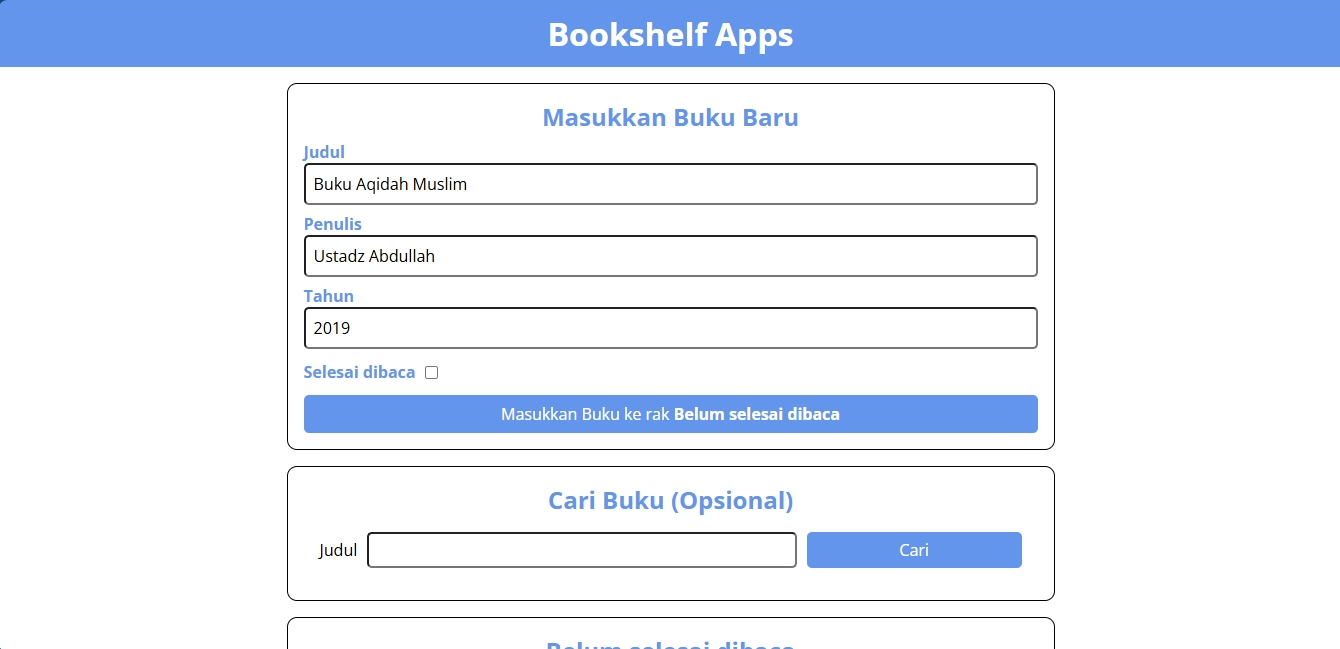 Bookshelf Apps